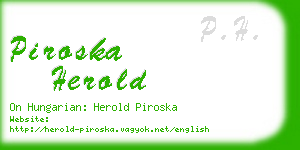 piroska herold business card